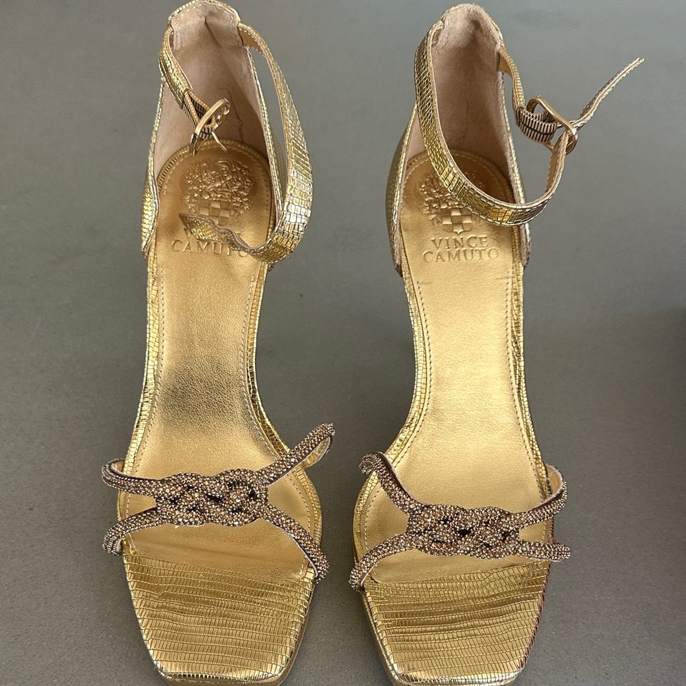 Vince Camuto Gold Strappy Sandals